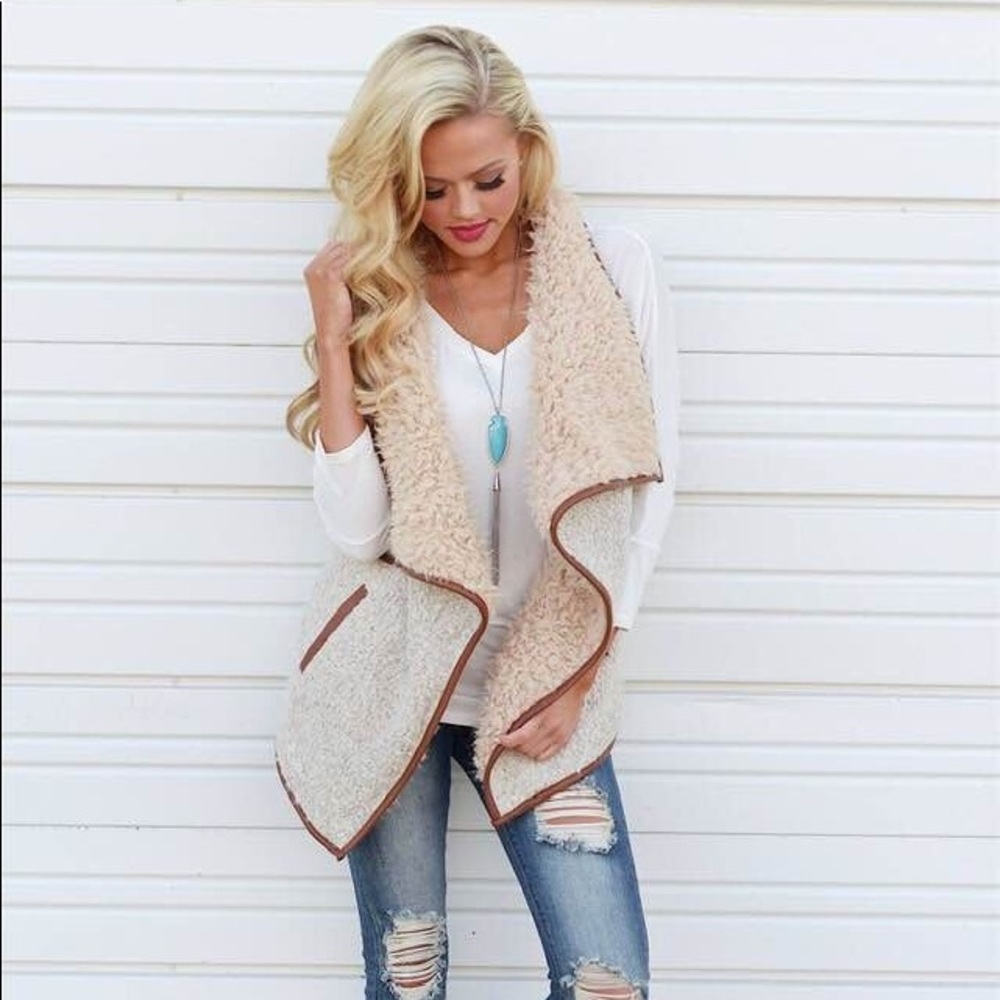 Sherpa lined vest